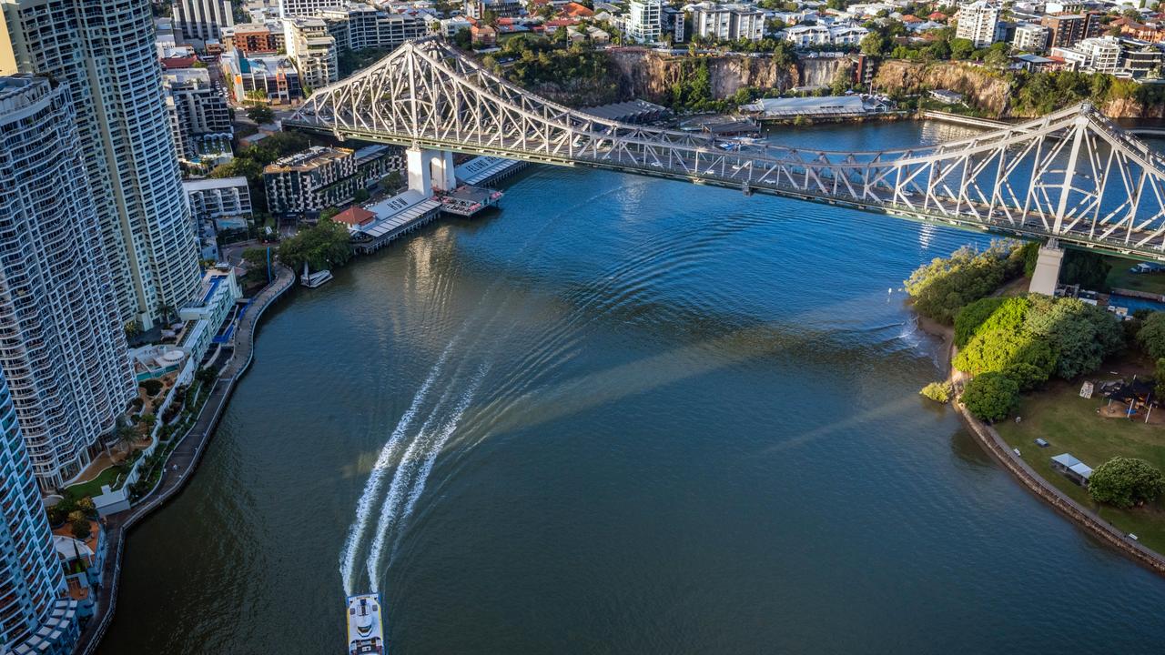 The views from the penthouse at 443 Queen Street, Brisbane City.