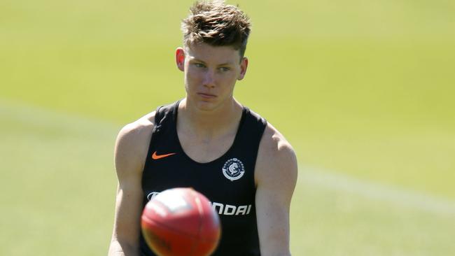 Patrick Cripps says Blues No.1 pick Sam Walsh could debut in Round 1. Picture: Getty Images