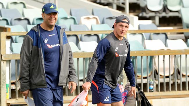 Michael Cheika hopes a team-first mentality can inspire Wallabies. Picture: Richard Wainwright, AAP