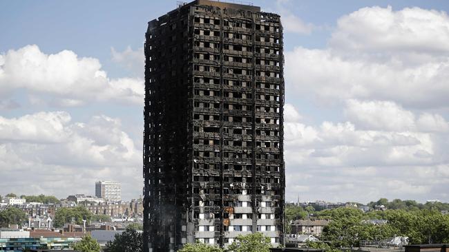 Combustible cladding was blamed for the terrible fire. / AFP PHOTO / Tolga AKMEN