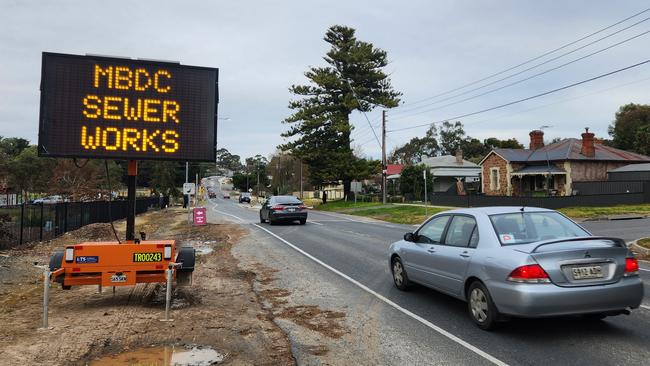 Sewer upgrade works have started at Nairne in the Adelaide Hills and will run for about six months. Picture: Supplied