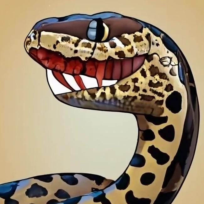 AI generated image of a Spotted Python.