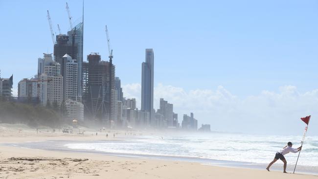 A very empty Broadbeach during the Commonwealth Games. Picture: Alex Coppel