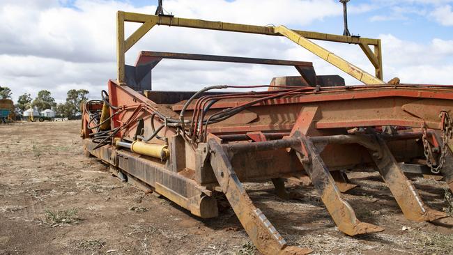 Machinery pictured at Mark van Beek’s property at Pine Lodge. Picture: Zoe Phillips