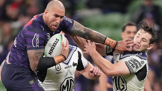 Nelson Asofa-Solomona has fended off reports he won’t be at the Storm next season. Picture: Daniel Pockett/Getty Images