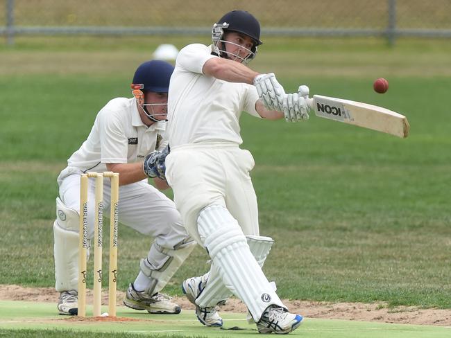 Scott Phillips batting in the Mornington Peninsula Cricket Association.