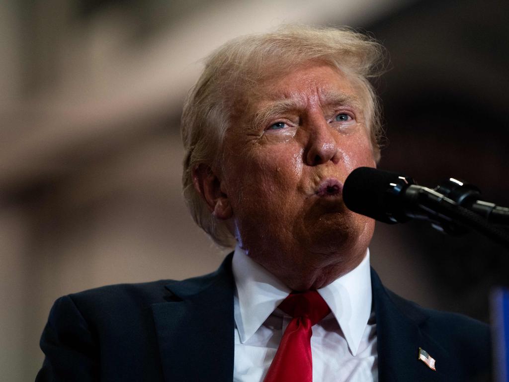 Donald Trump says he’s “thrilled” at Kamala Harris’ vice presidential pick, Tim Walz. Picture: Getty Images via AFP