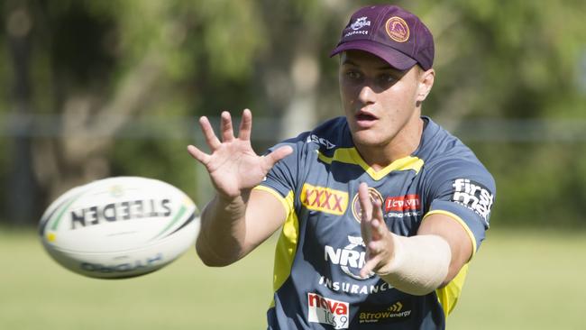 Troy Dargan in action at Broncos training.