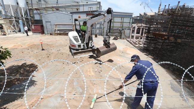 The initial excavation at the New Castalloy factory in North Plympton in 2013.