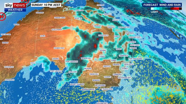 Wet weather is forecast for Queensland and NSW later this week. Picture: Sky News