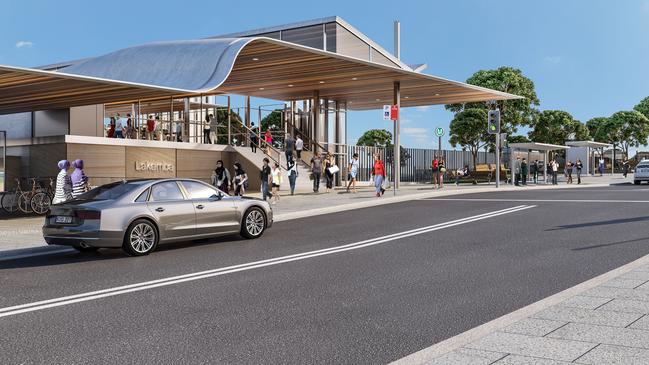 An artist’s impression of the new Lakemba station.