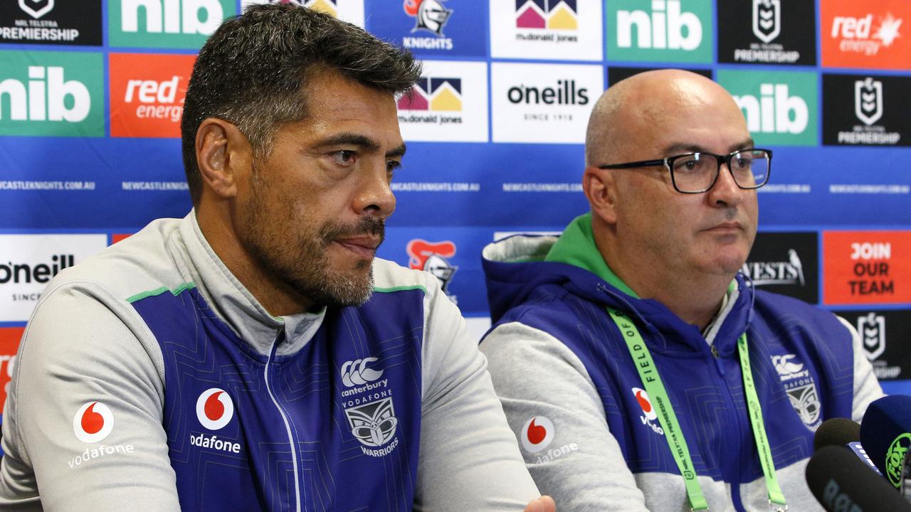 Former Warriors coach Stephen Kearney and CEO Cameron George.