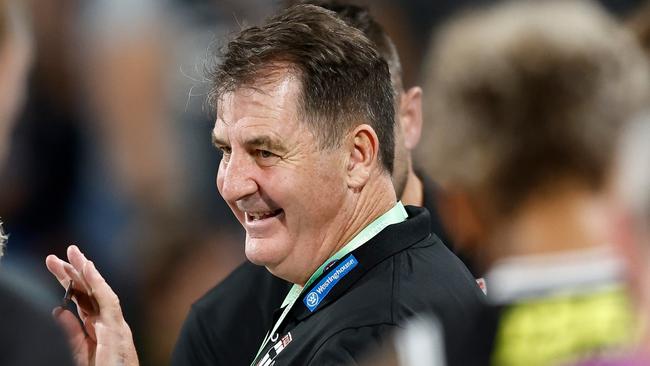 St Kilda coach Ross Lyon says scheduling the club’s Thursday night blockbuster against Collingwood may have cost him a star player in Liam Henry, who is out with a hamstring injury for at least six weeks. Picture: Michael Willson / Getty Images