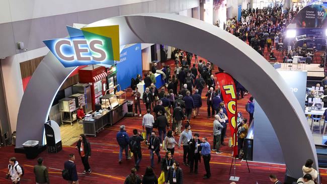 Part of the enormous crowd that attended the CES at the Las Vegas Convention Centre. Picture: Getty Images