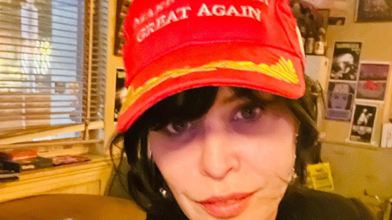 Musician Hayley Mary has sparked backlash after she posted wearing a MAGA cap. Picture: Instagram.