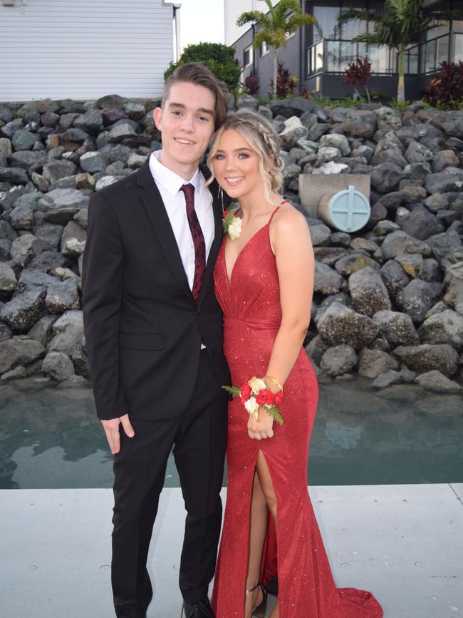 Lochlann Albergo and Jaydabella Shaw at the Proserpine State High School formal. Picture: Elyse Wurm