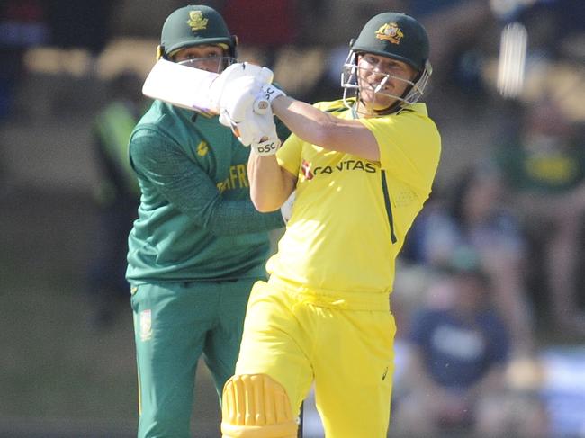 David Warner top-scored with 78 but Australia’s middle order failed to step up in the loss. Picture: Charle Lombard/Gallo Images/Getty Images