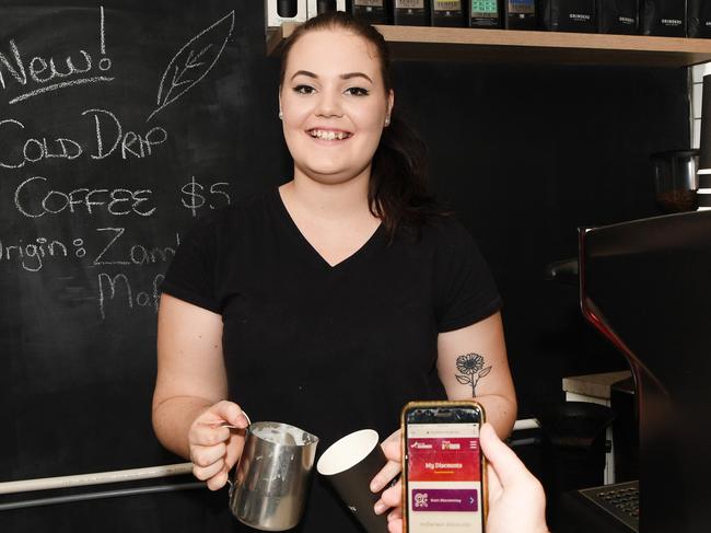 Restaurant's and Cafes have been the big winners from council's MyDarwin voucher scheme.    from Bens Bakehouse barista Breanna Inch..  Picture Katrina Bridgeford.