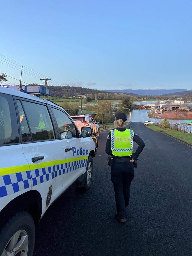 Floods at Deloraine. Picture: Beth Butt