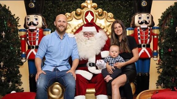 Gary Ablett with wife Jordan and son Levi. Picture: Instagram