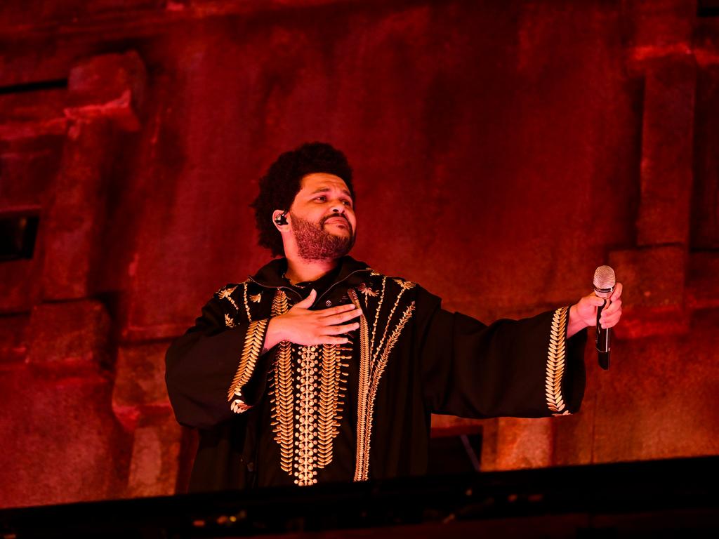 The Weeknd plays at Sydney Olympic Park. Picture: Gregg Porteous