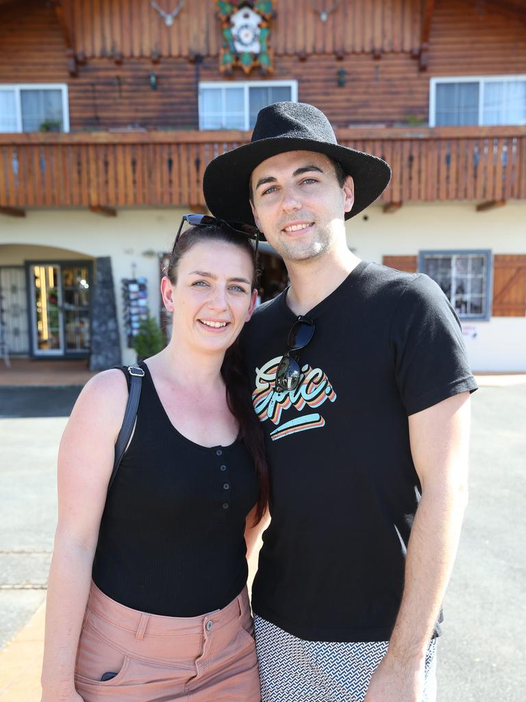 Samantha and Isaac Bullock from Lake Macquarie. .. Picture Glenn Hampson