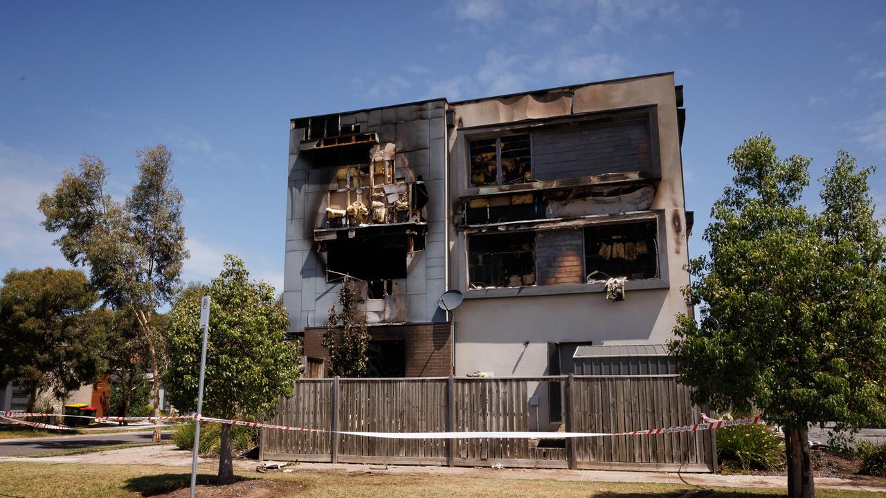 The home was destroyed by a fire. Picture: NewsWire / Nadir Kinani