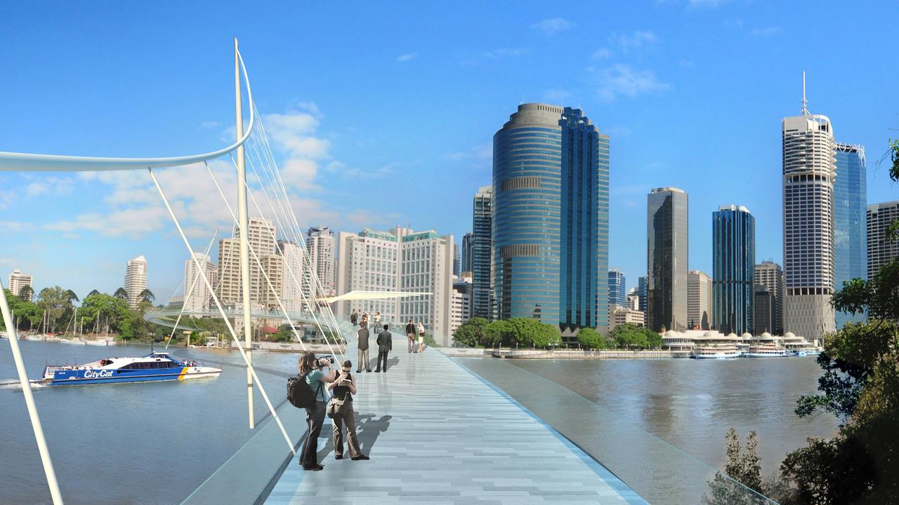 An early concept for the Kangaroo Point Bridge.