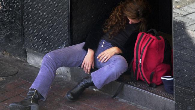 A drug user after visiting the injection room in Kings Cross, Sydney.