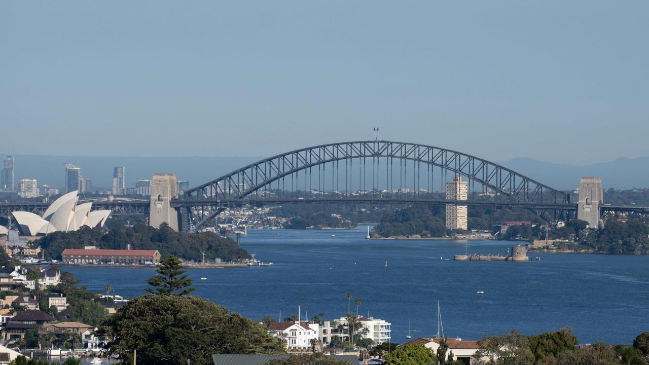 The Sydney skyline seen from Dudley Page Reserve, Sydney.