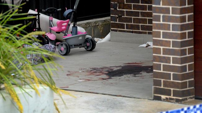 The crime scene where Mejid Hamzy stumbled after being shot and killed a year ago. Picture: Jeremy Piper