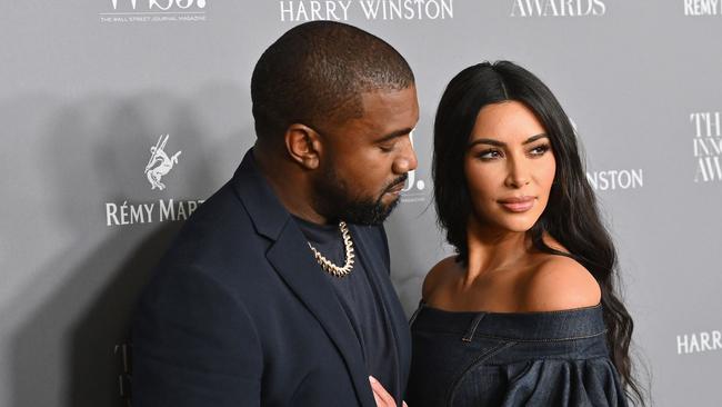 Kim and Kanye in happier times. Picture: AFP