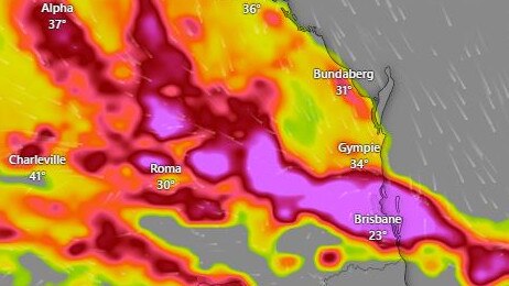 Severe storms are expected to impact South East Queensland from Saturday. Picture: Windy