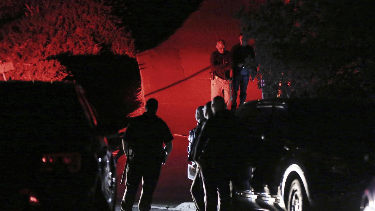 Contra Costa County Sheriff deputies investigate in the aftermath of the shooting.