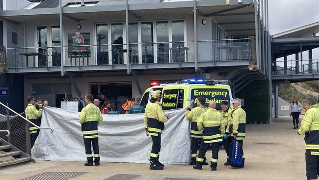 He was taken to Flinders Medical Centre in a serious condition. Picture: Jeff Anderson/First on Scene Media