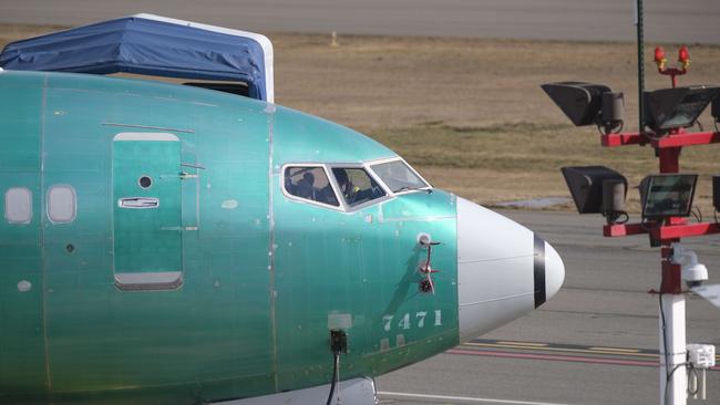 A Boeing 737 Max 8 jet is pictured outside the company's factory in Renton, Washington. Picture: AFP