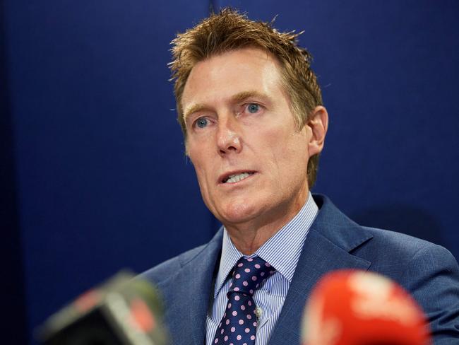 Australia's attorney general Christian Porter speaks during a press conference in Perth on March 3, 2021, after he outed himself as the unnamed cabinet minister accused of raping a 16-year-old girl. (Photo by Stefan Gosatti / AFP)