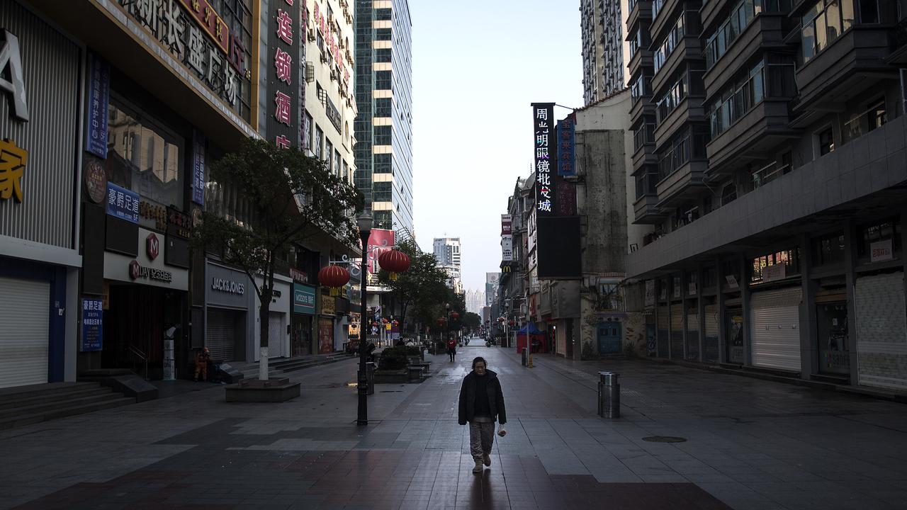 This is Wuhan, Hubei province, in February. (Photo by Stringer/Getty Images)