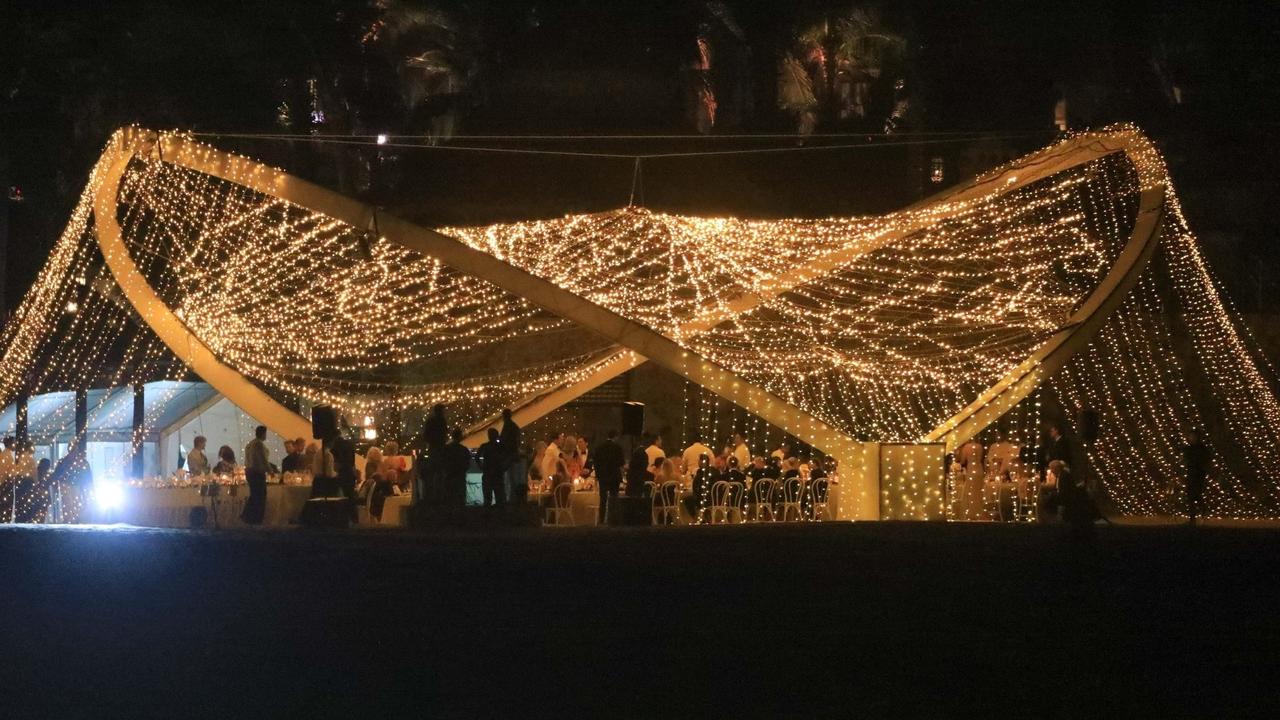 How’s that for a wedding marquee. Picture: BACKGRID