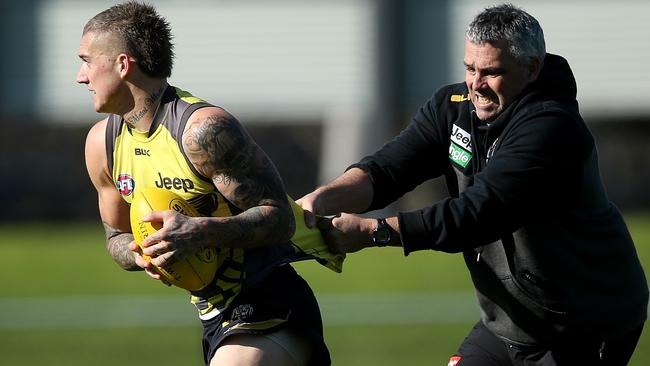 Dustin Martin and Mark Williams worked closely together at the Tigers. Picture: Wayne Ludbey