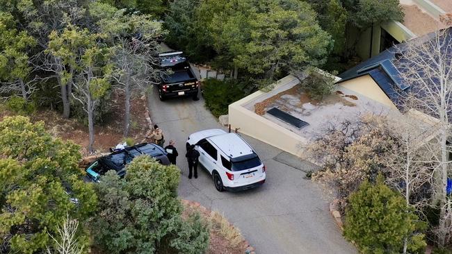 The couple, married for 34 years, were discovered inside their Santa Fe mansion under what investigators have described as “suspicious” circumstances. Picture: AP Photo