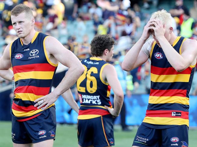 The Crows had every right to feel filthy with themselves. Picture: AFL Photos/Getty Images