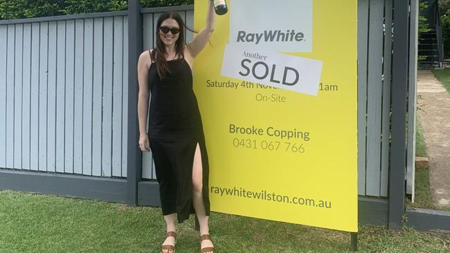 Her husband may have been on a fishing trip, but this buyer jumped on the chance to get into the market after three years of looking.