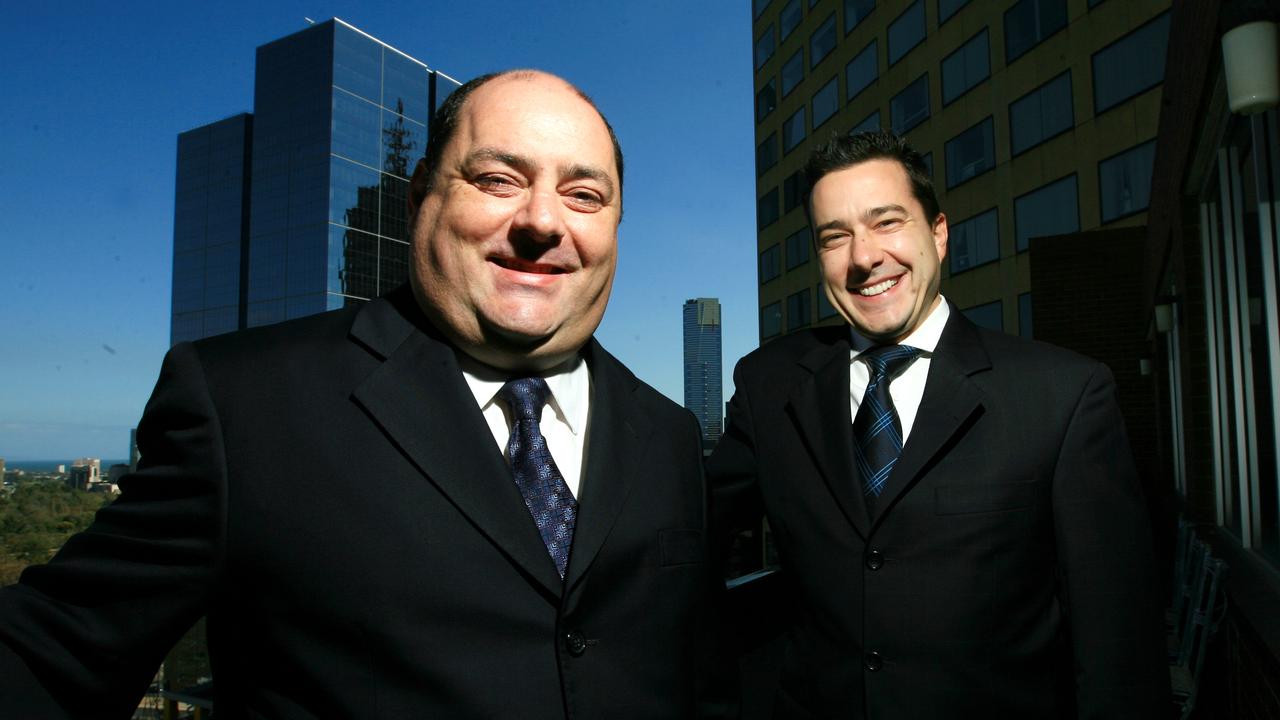 2010: Danny Wallis, chief executive of DWS Advanced Business Solutions at the time, pictured with Domenic Carosa, chief executive of Dominet Digital Corporation.