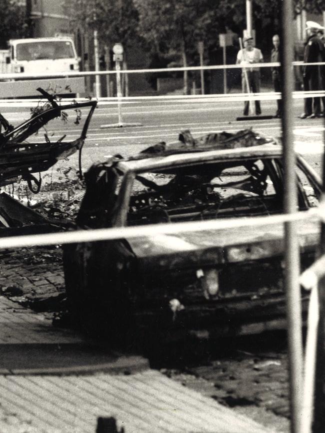 The aftermath of the Russell St bombing. Picture: News Corp