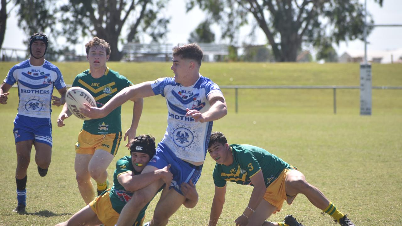 Tom Duffy for Ignatius Park against St Brendan's College in the Aaron Payne Cup round seven match in Mackay, August 4, 2021. Picture: Matthew Forrest