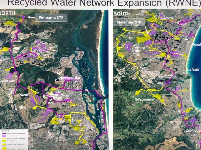 Gold Coast City Council's long term recycled water network plan.