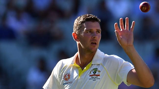 Josh Hazlewood has been battling injury and has missed out on the World Cup squad. Picture: AFP 