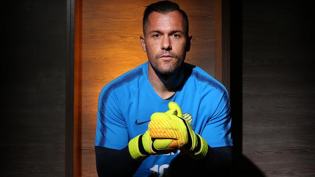 The Socceroos train at Gloria Football Club in Antalya, Turkey during their preparations for the 2018 FIFA World Cup in Russia. Portrait of Socceroos goal keeper Danny Vukovic. Picture: Toby Zerna