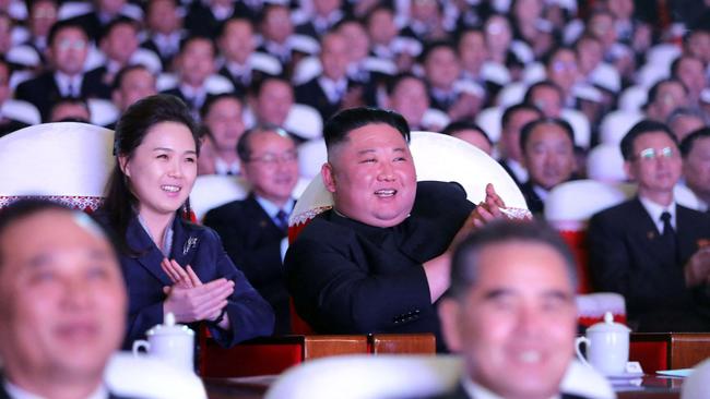 North Korean leader Kim Jong-un and his wife Ri Sol Ju. Picture: AFP